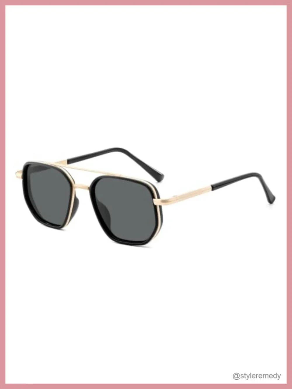 Retro Polarized Aviator Sunglasses Metal Frame UV400 Protection Tangle-Free